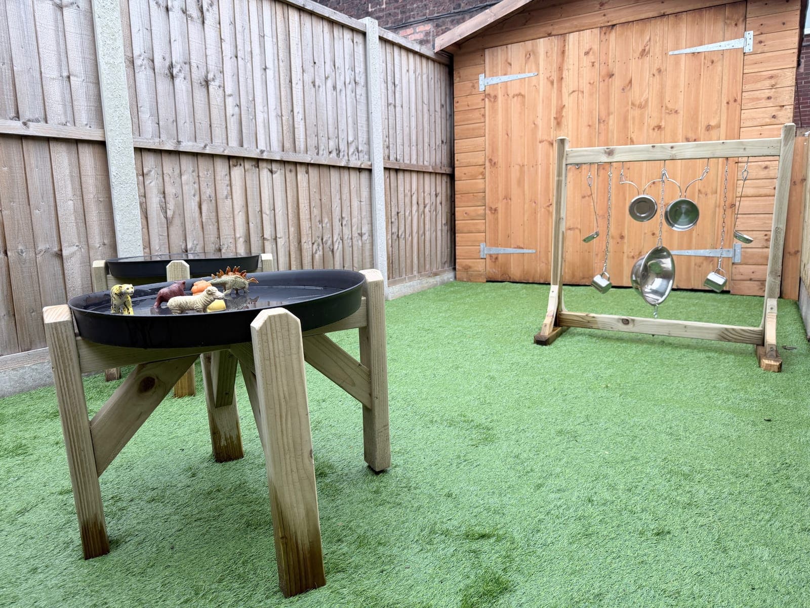 Children growing vegetables in the nursery garden